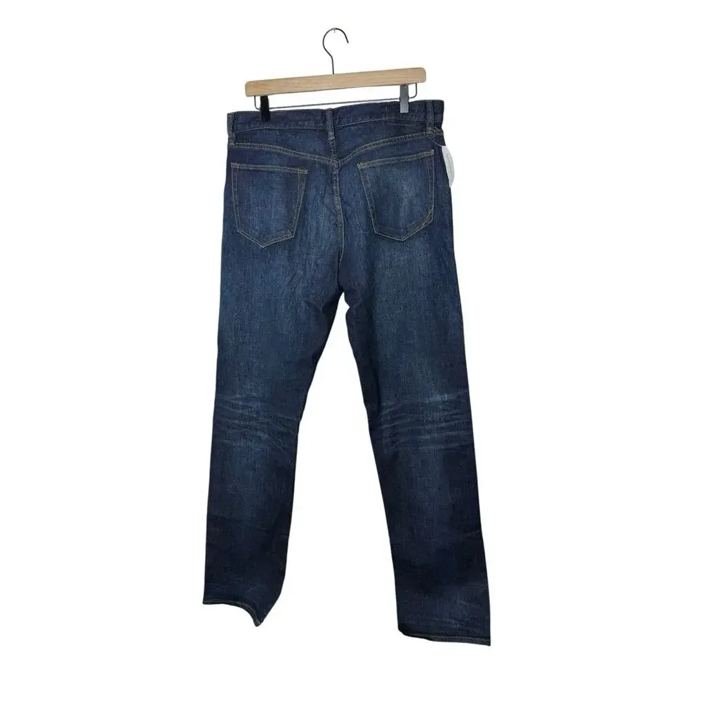 Banana Republic Straight Jean Men's 35X36 Indigo‎ Wash New